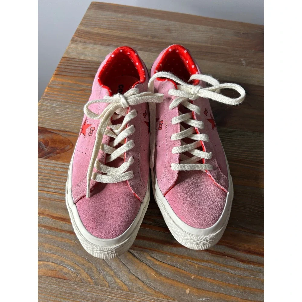 Converse One Star‎ x Hello Kitty Pink Sneakers Womens Size 7 Low Top Shoes - Picture 4 of 9